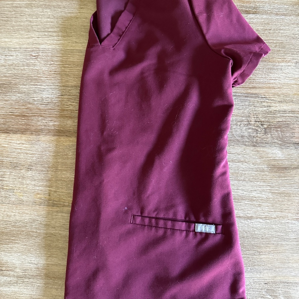 Figs Women's Top in Burgundy